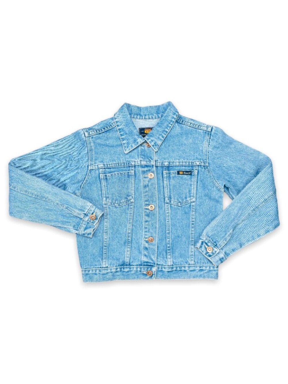 Vintage Route 66 Denim Jean Jacket Gender Neutral Kids 10 - 12 / Adult XS - Picture 12 of 14